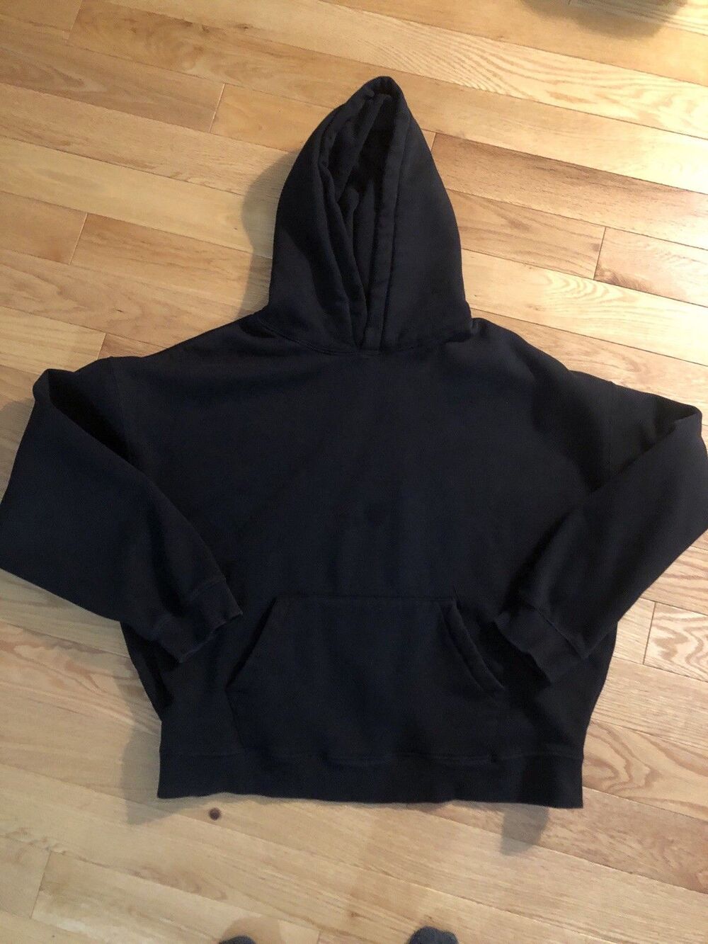 Premium NovaMen Solid Black Hoodie Large Super Soft Heavy Pullover